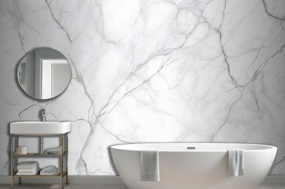 Classic White Marble Wallpaper Mural
