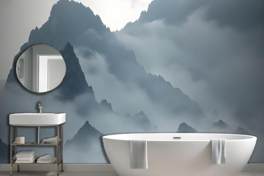 Dana Blue Watercolor Wallpaper Mural