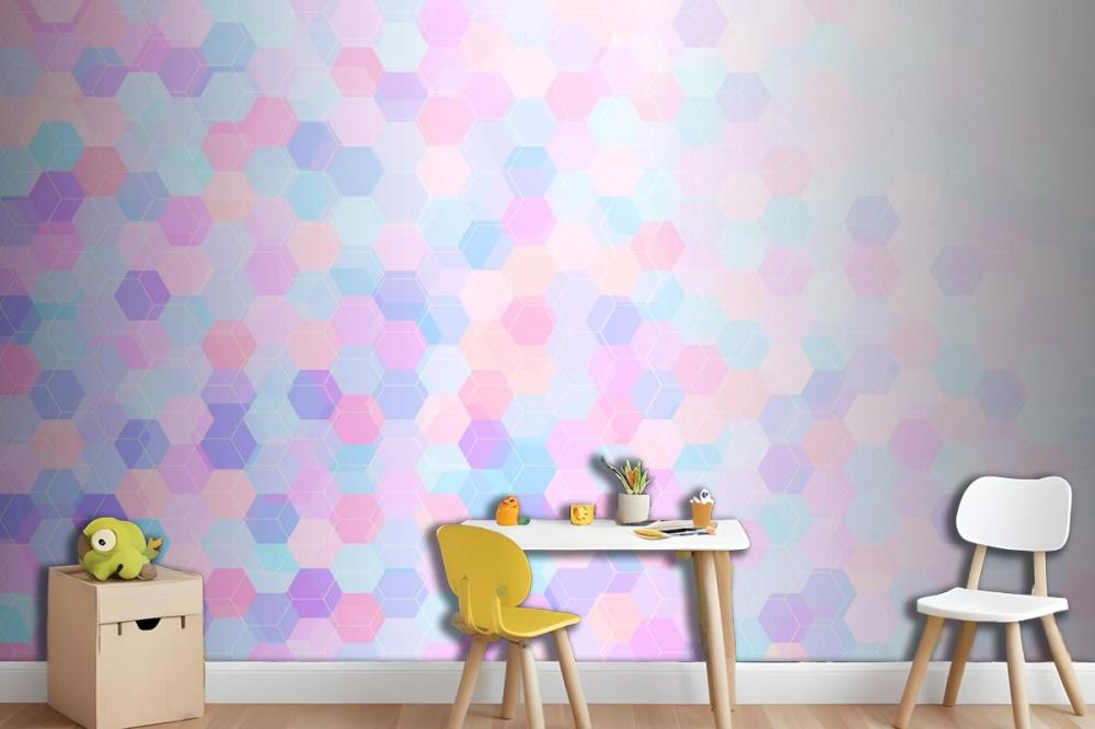 Flat Polygonal Background Wallpaper Mural