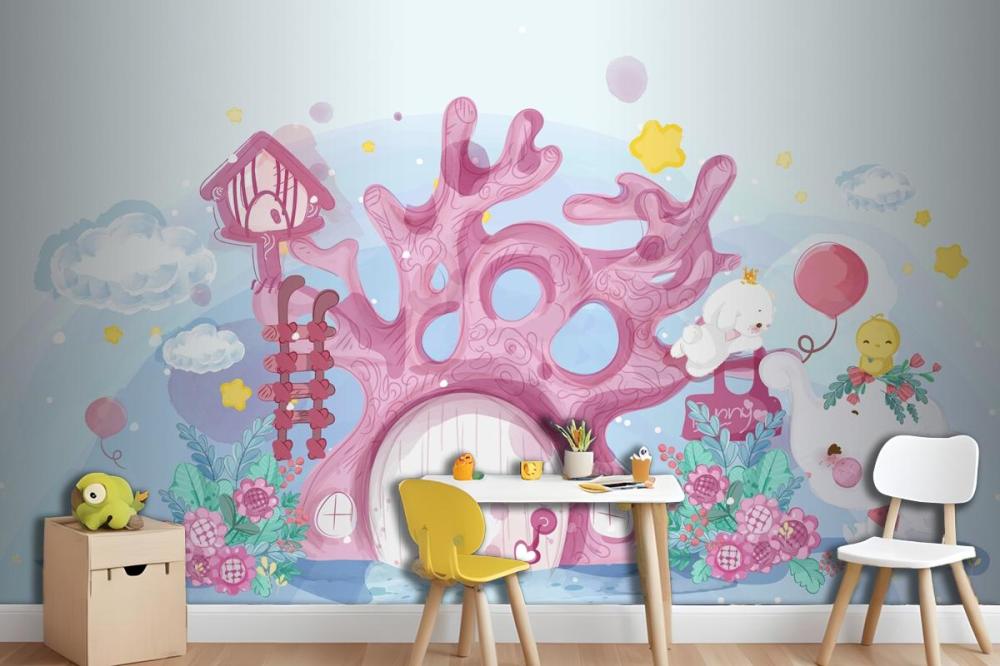 Hand Drawn Parade Doodle Animals Wallpaper Mural
