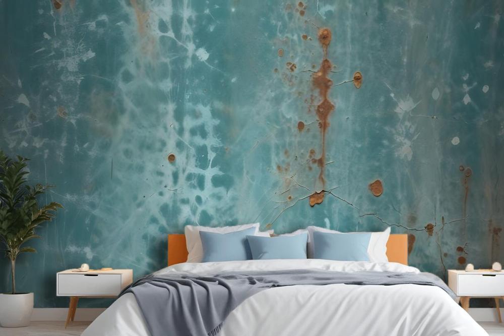 Teal Verdigris Wallpaper Mural