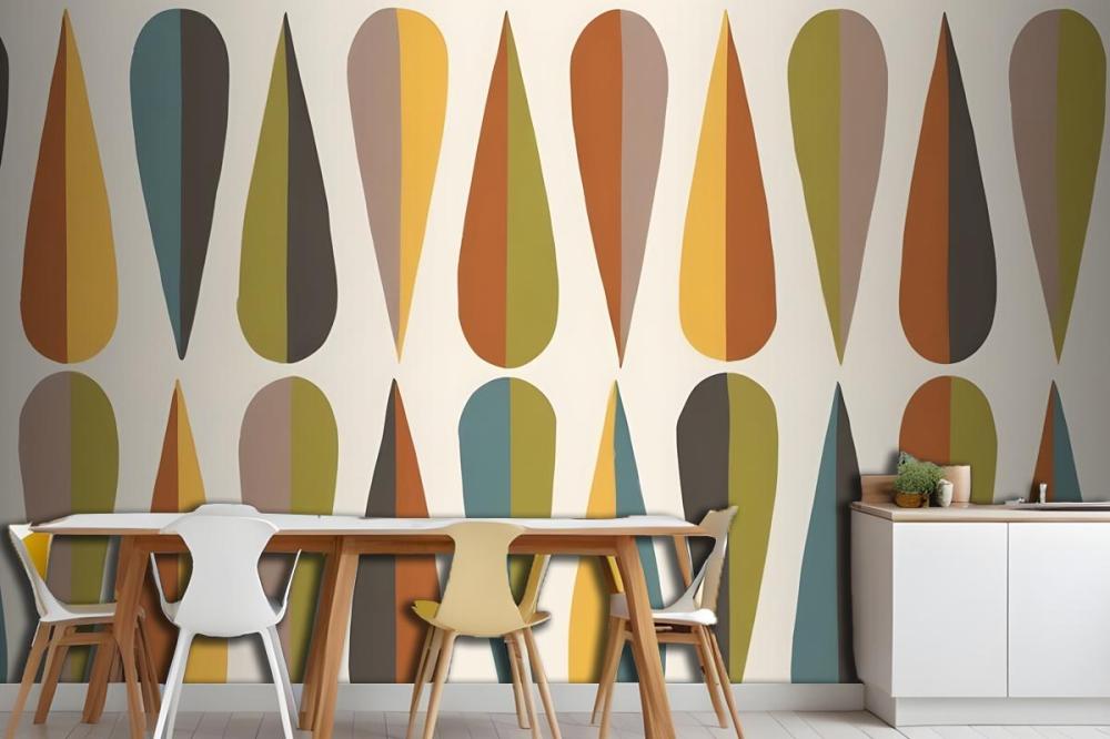 Wegner Colorful Retro Wallpaper Mural
