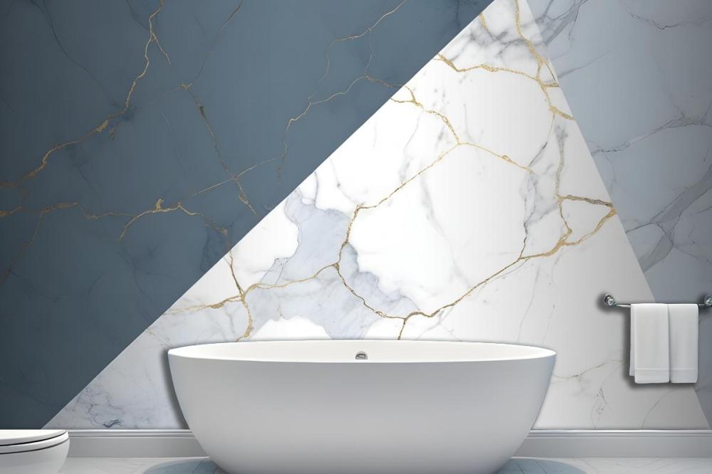 Blue Marble Effect Geometric Wallpaper Mural.jpg