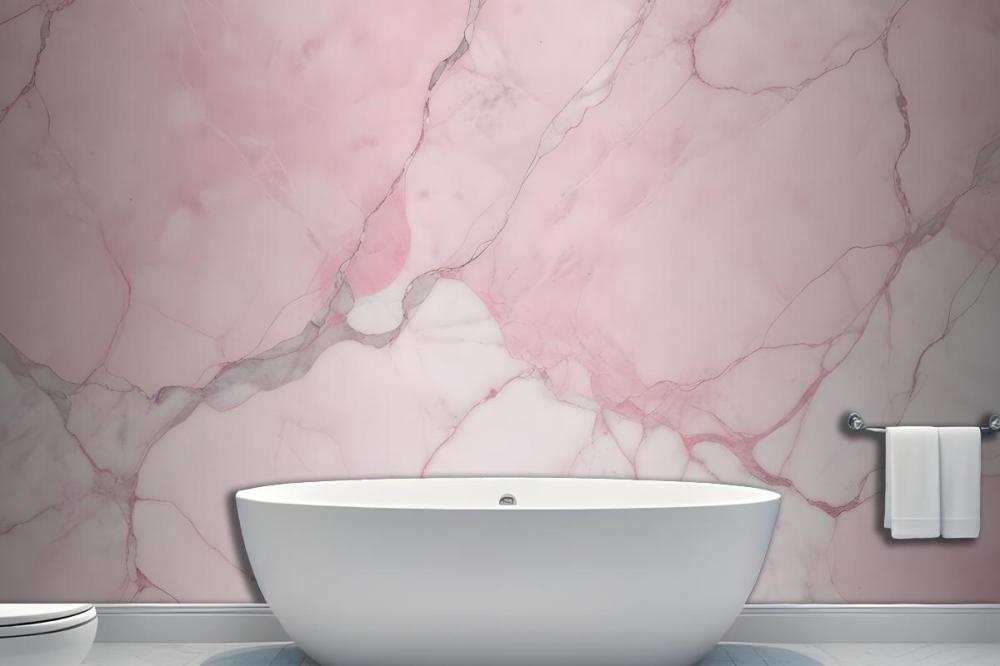 Cracked Pink Marble Wallpaper Mural