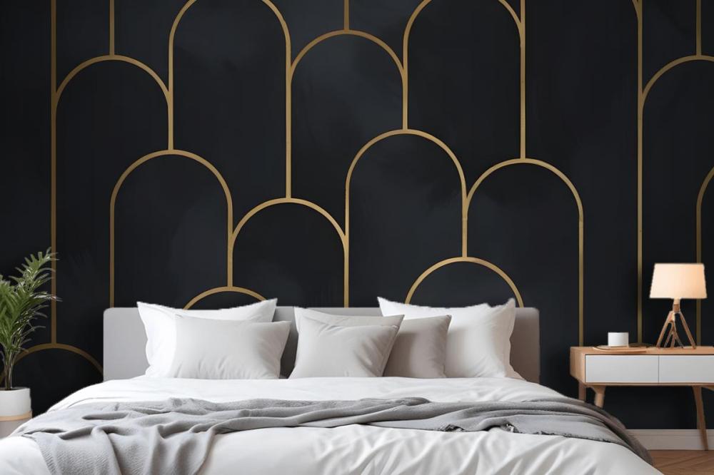 Dark Arches Art Deco Wallpaper Mural