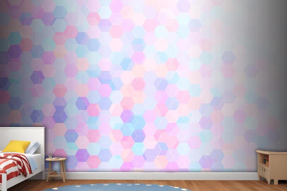Flat Polygonal Background Wallpaper Mural