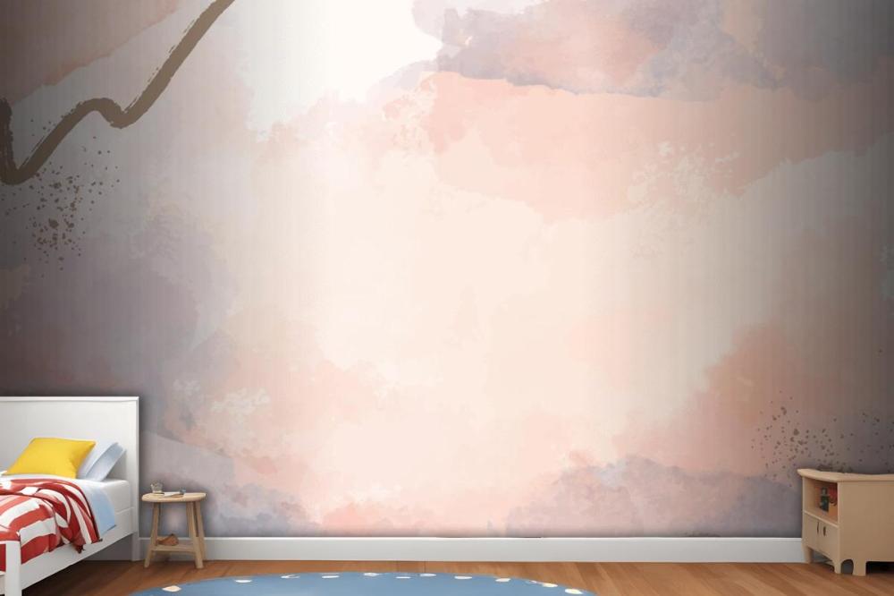 Hand Painted Abstract Background In Watercolor Wallpaper Mural