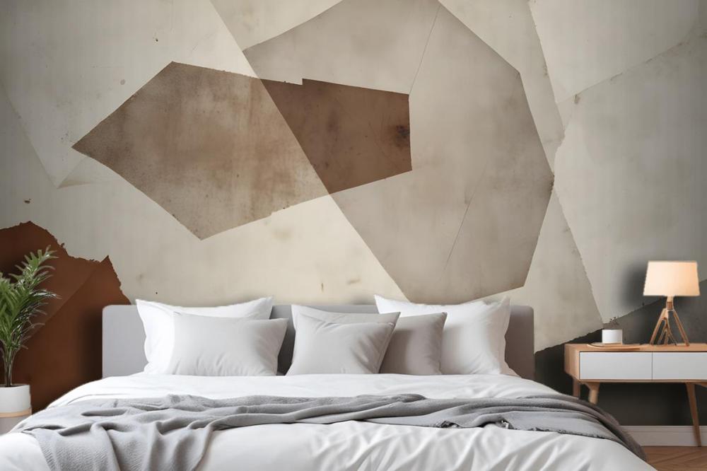 Large Neutral Terrazzo Inspired Wallpaper Mural