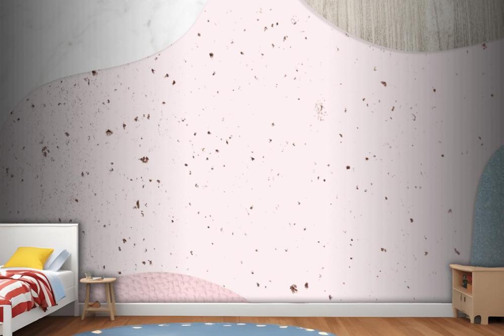 Pink And Blue Collage Textured Wallpaper Mural