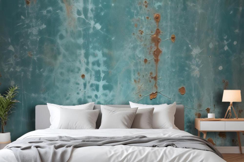 Teal Verdigris Wallpaper Mural