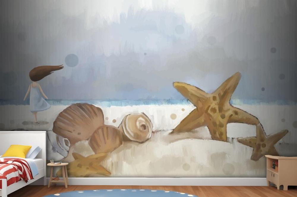 Vacation Watercolor Background Wallpaper Mural