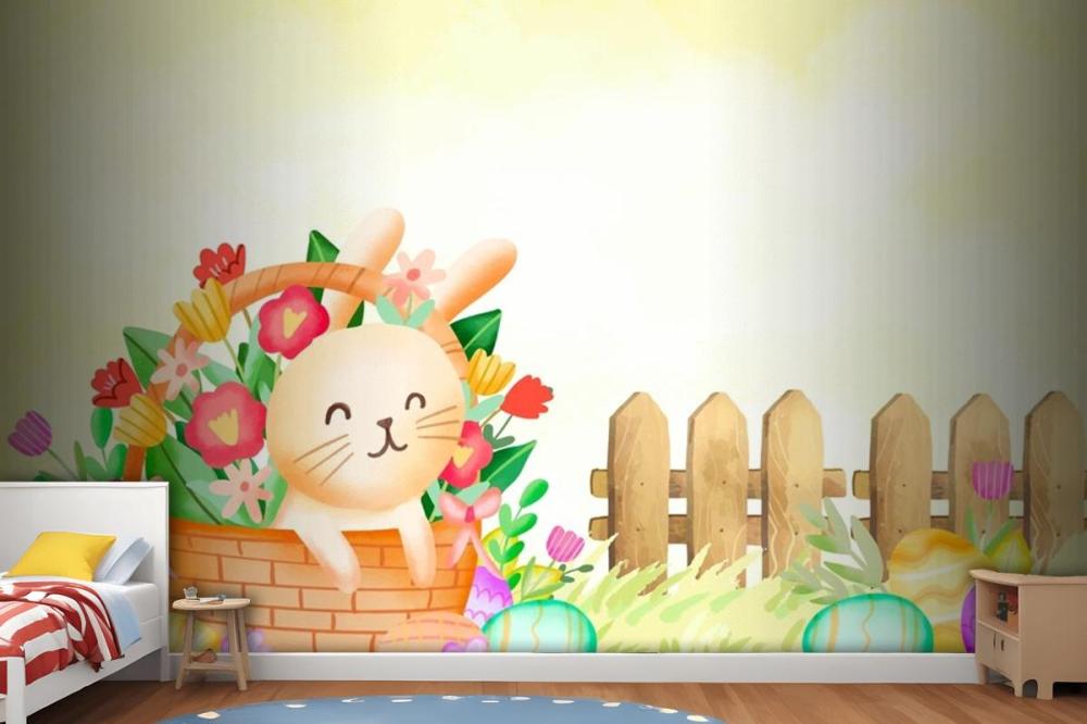 Watercolor Background For Easter Celebration Wallpaper Mural