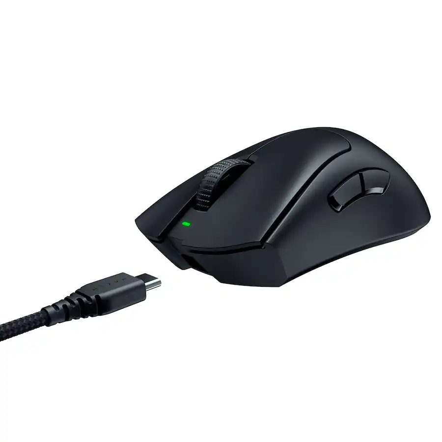 Razer - DeathAdder V3 Pro Lightweight Optical Gaming Mouse with 90 Hour Battery - Wireless - Black