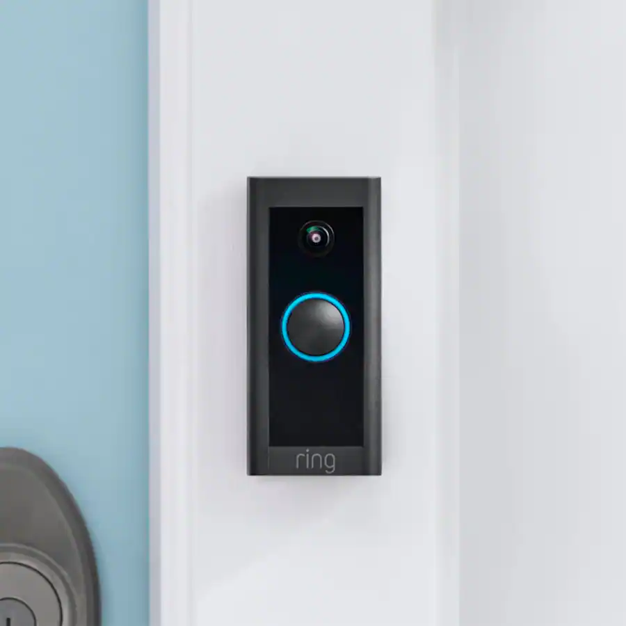 Ring Wi-Fi Smart Video Doorbell Wired with Chime Black