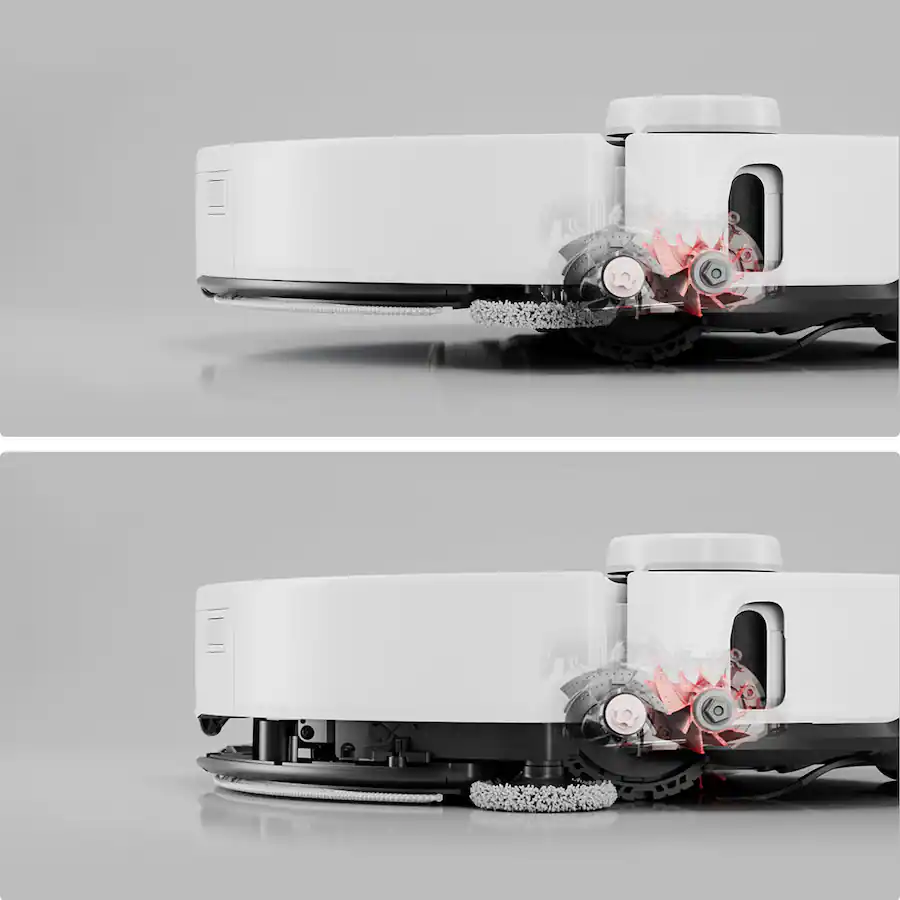 Roborock - S8 MaxV Ultra Robot Vacuum and Mop with FlexiArm Design Side Brush, 10,000 Pa Suction and 8-in-1 RockDock Ultra - White