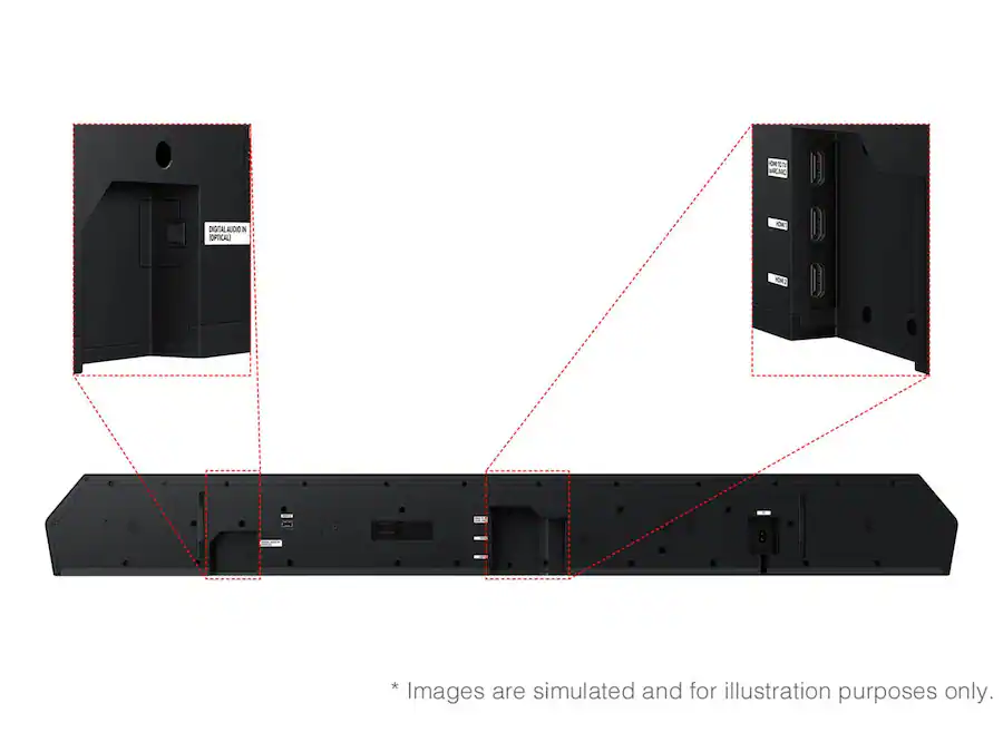 Samsung  Q-Series Soundbar HW-Q990F 11.1.4 ch w/ Subwoofer and Rear Speaker - Graphite Black - Refurbished Excellent