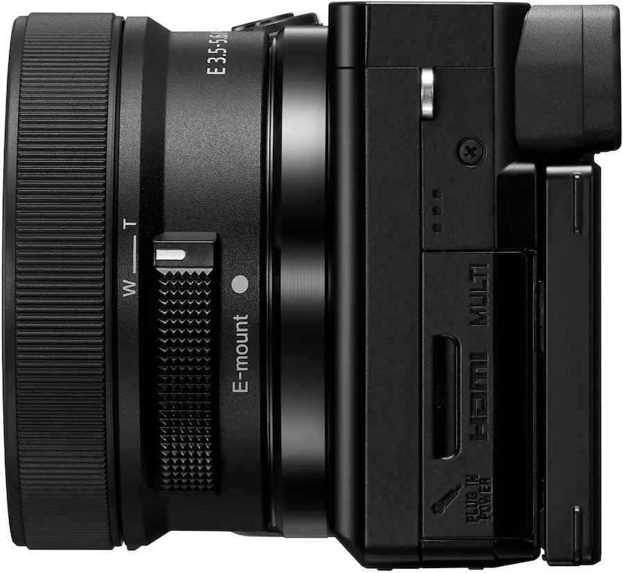 Sony - Alpha 6100 APS-C Mirrorless Camera 4K Video Camera with E PZ 16-50mm Lens - Black - Refurbished Excellent