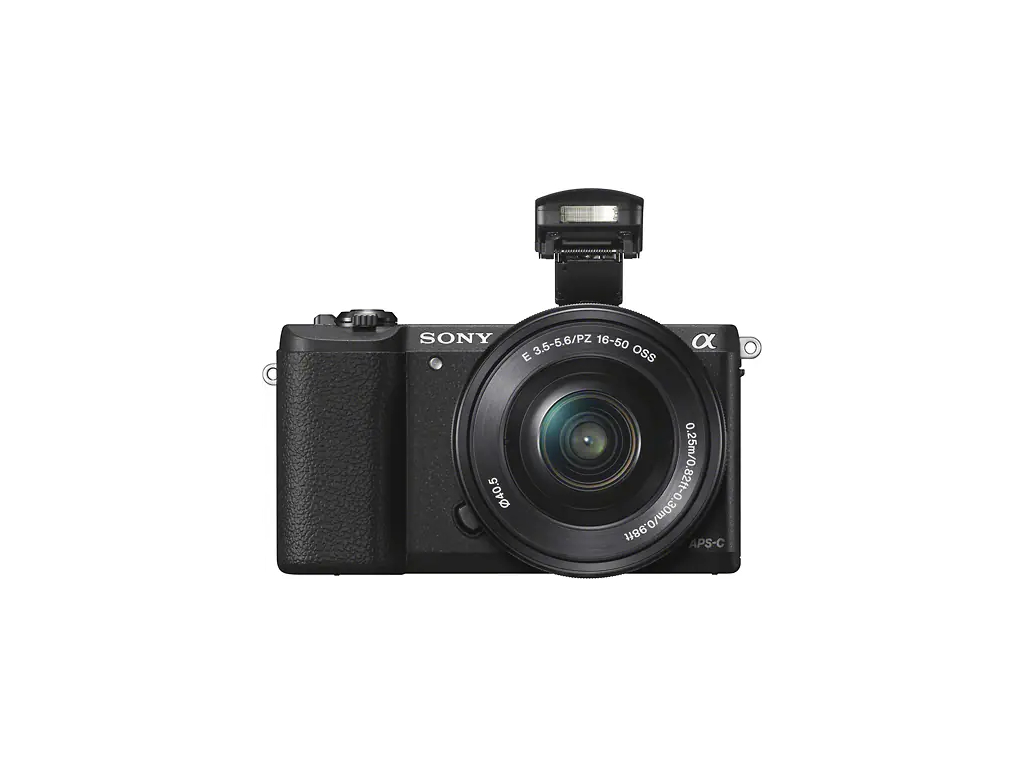 Sony - Alpha a5100 Mirrorless Camera with 16-50mm Retractable Lens - Black