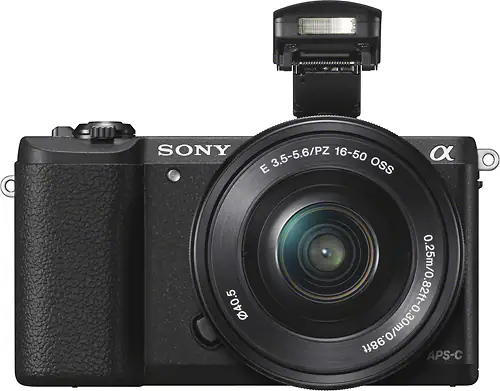 Sony - Alpha a5100 Mirrorless Camera with 16-50mm Retractable Lens - Black