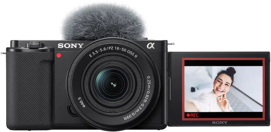 Sony - Alpha ZVE10: APS-C Content Creators’ Camera - Black - Refurbished Excellent