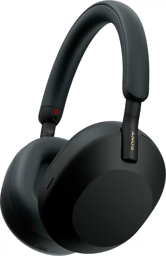 Sony - WH-1000XM5 Wireless Noise Cancelling Over-the-Ear Headphones - Black