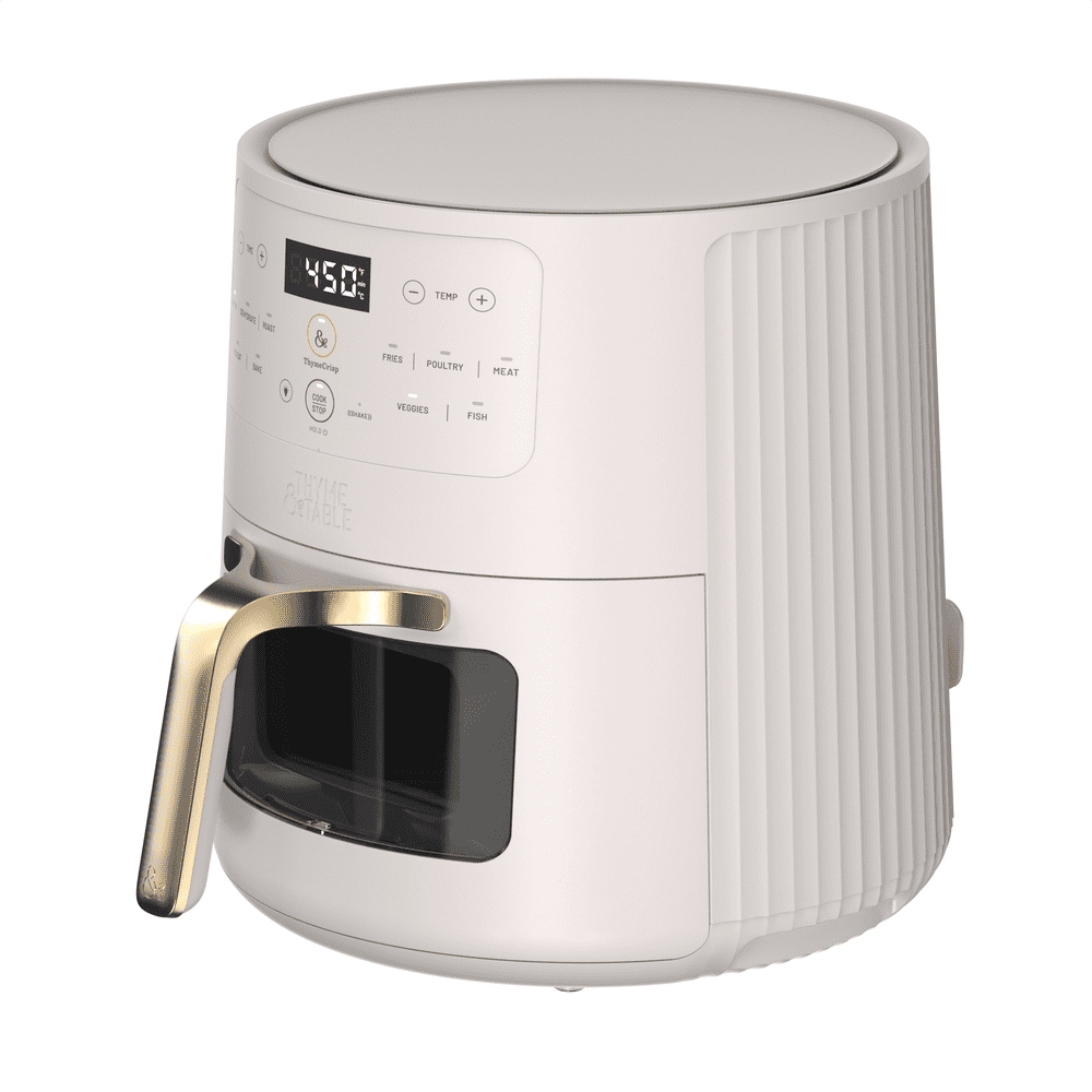 Thyme & Table 6-Quart 1800W Ceramic-Coated Air Fryer with ThymeCrisp Technology and 10 Presets