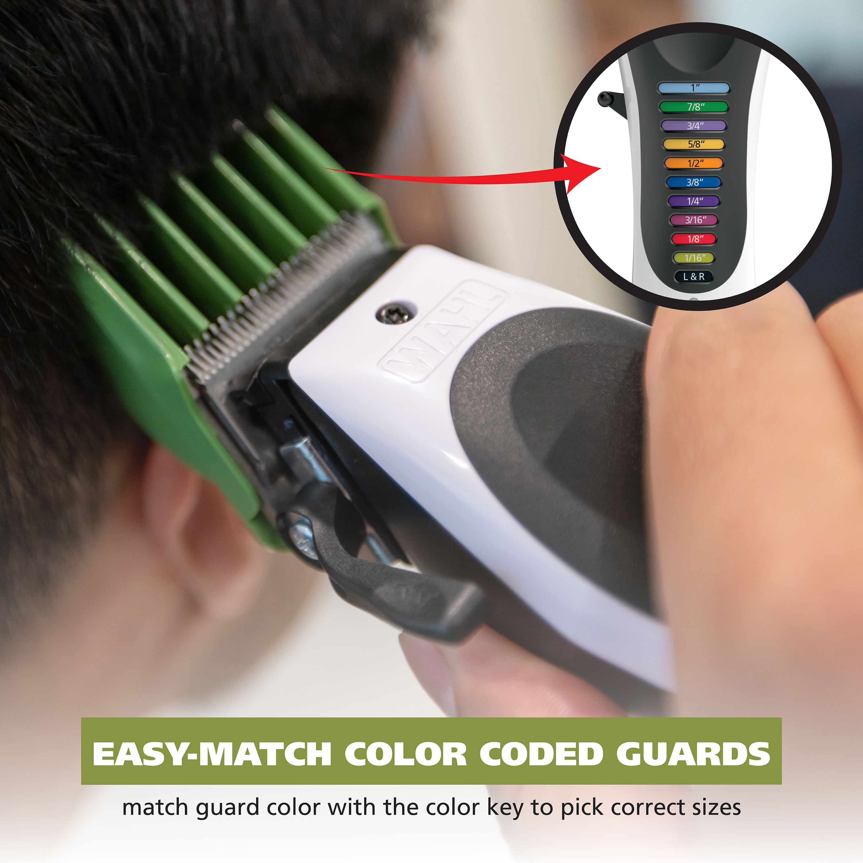 Wahl Cordless Color Pro Clipper USB Rechargeable Haircutting Kit 3025769