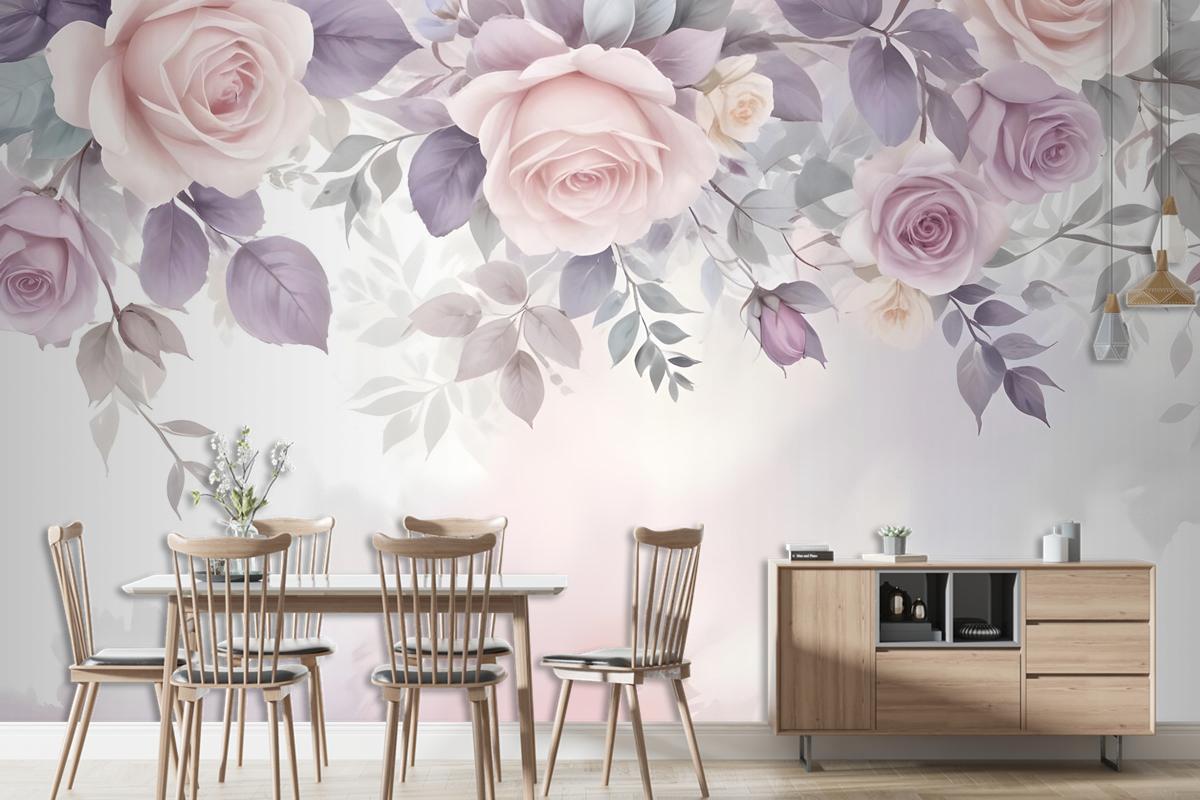 Vintage Vine Floral Wallpaper Mural